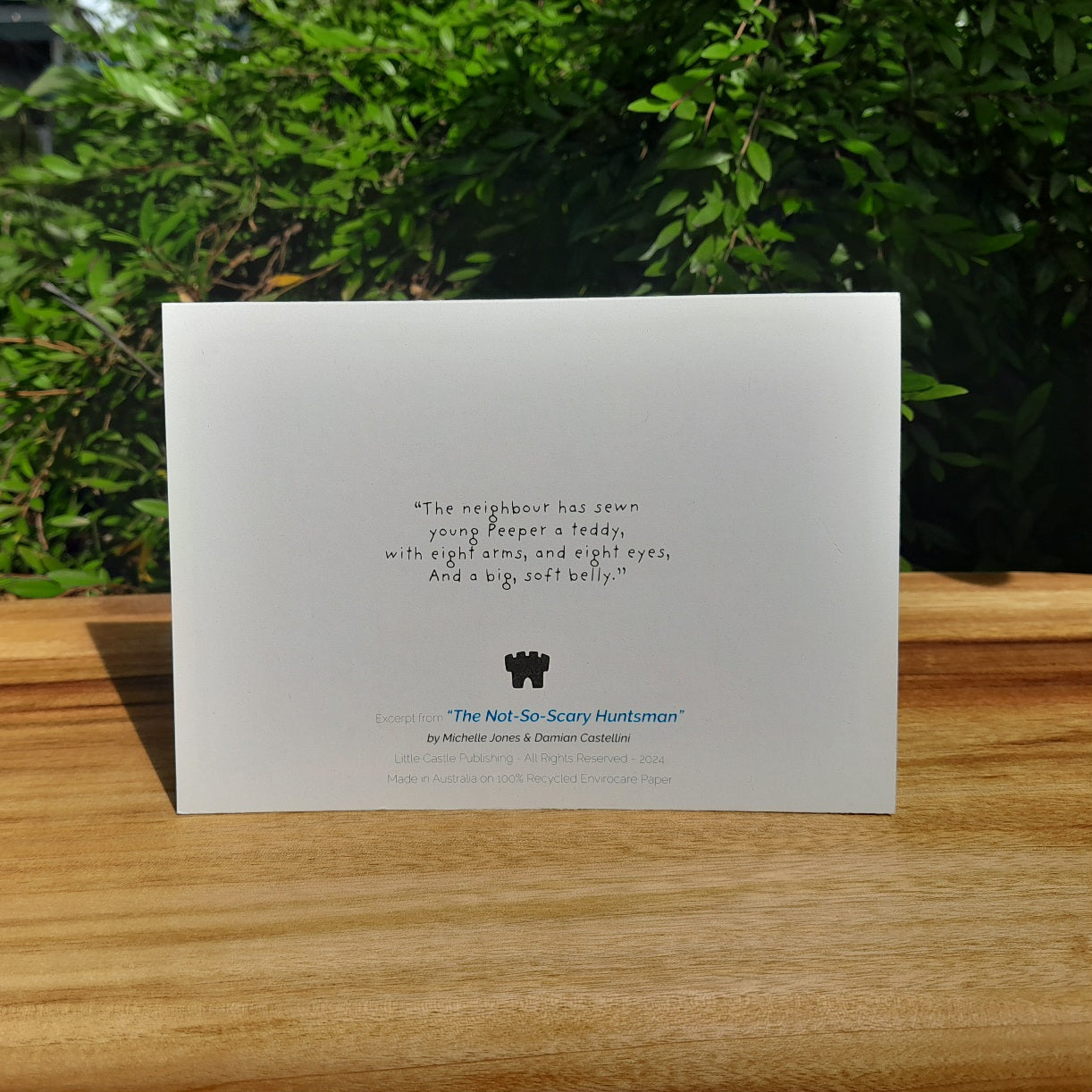 Spider Ted - Eco-friendly greeting card