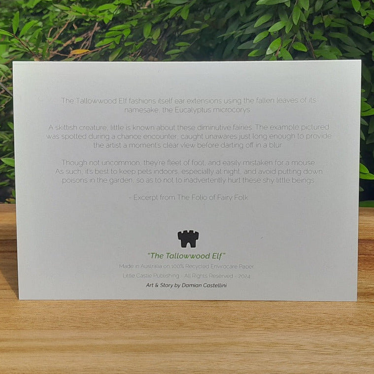 The Tallowwood elf - Eco-friendly greeting card