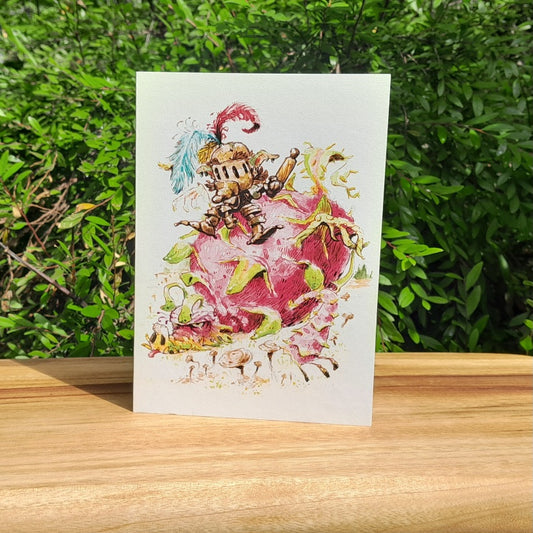 Sir Wanderwort and the fruit dragon - Eco-friendly greeting card