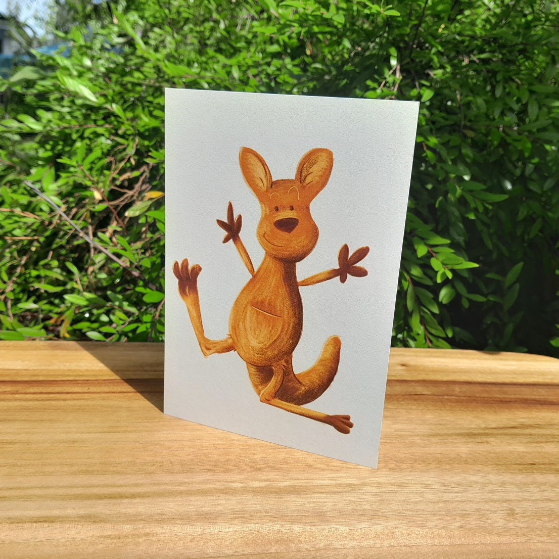 Lulu the kangaroo - Eco-friendly greeting card