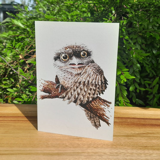 Tawny frogmouth - Eco-friendly greeting card