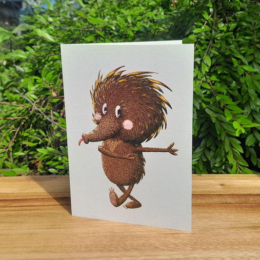 Tammy the echidna - Eco-friendly greeting card