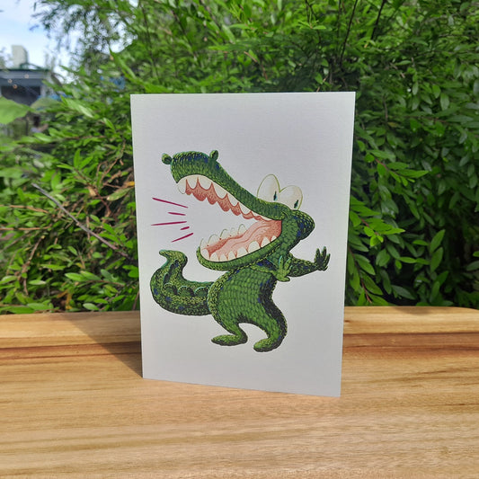 Sam the saltwater crocodile - Eco-friendly greeting card