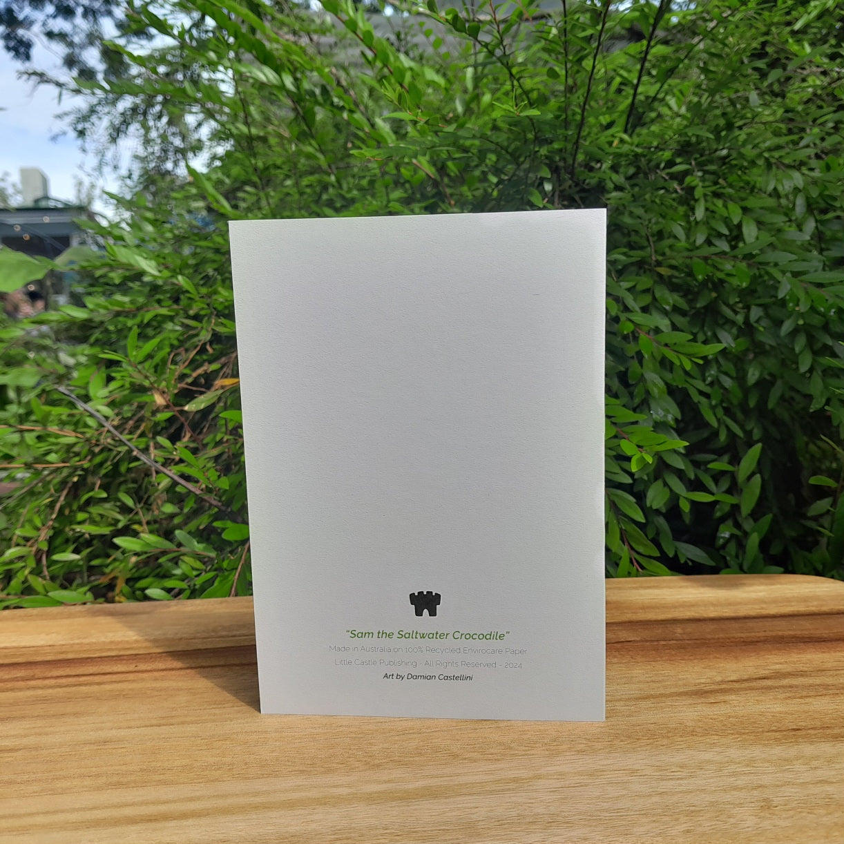 Sam the saltwater crocodile - Eco-friendly greeting card