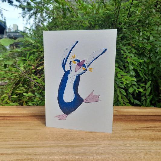 Joy the fairy penguin - Eco-friendly greeting card