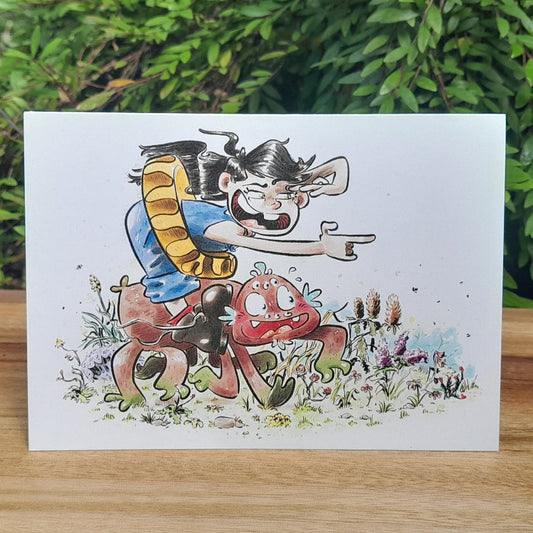 Spider adventure - Eco-friendly greeting card