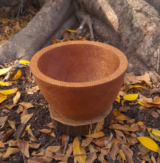 Silky oak wooden eating bowl