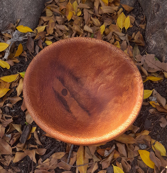 Knotty Silky oak wooden eating bowl