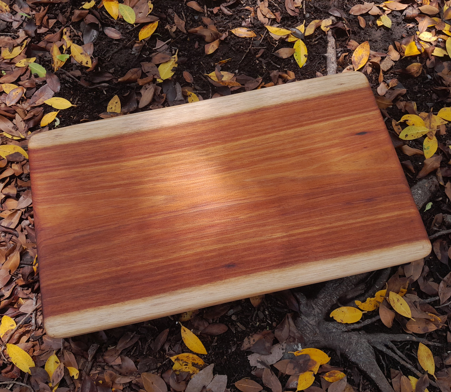 Tasmanian blackwood cutting board with juice moat