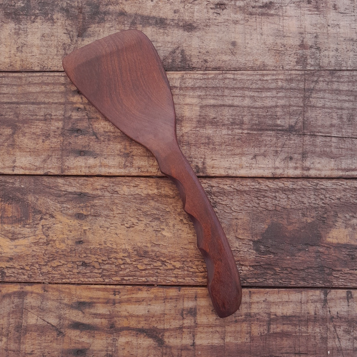 Wooden spoon spatula - red mahogany