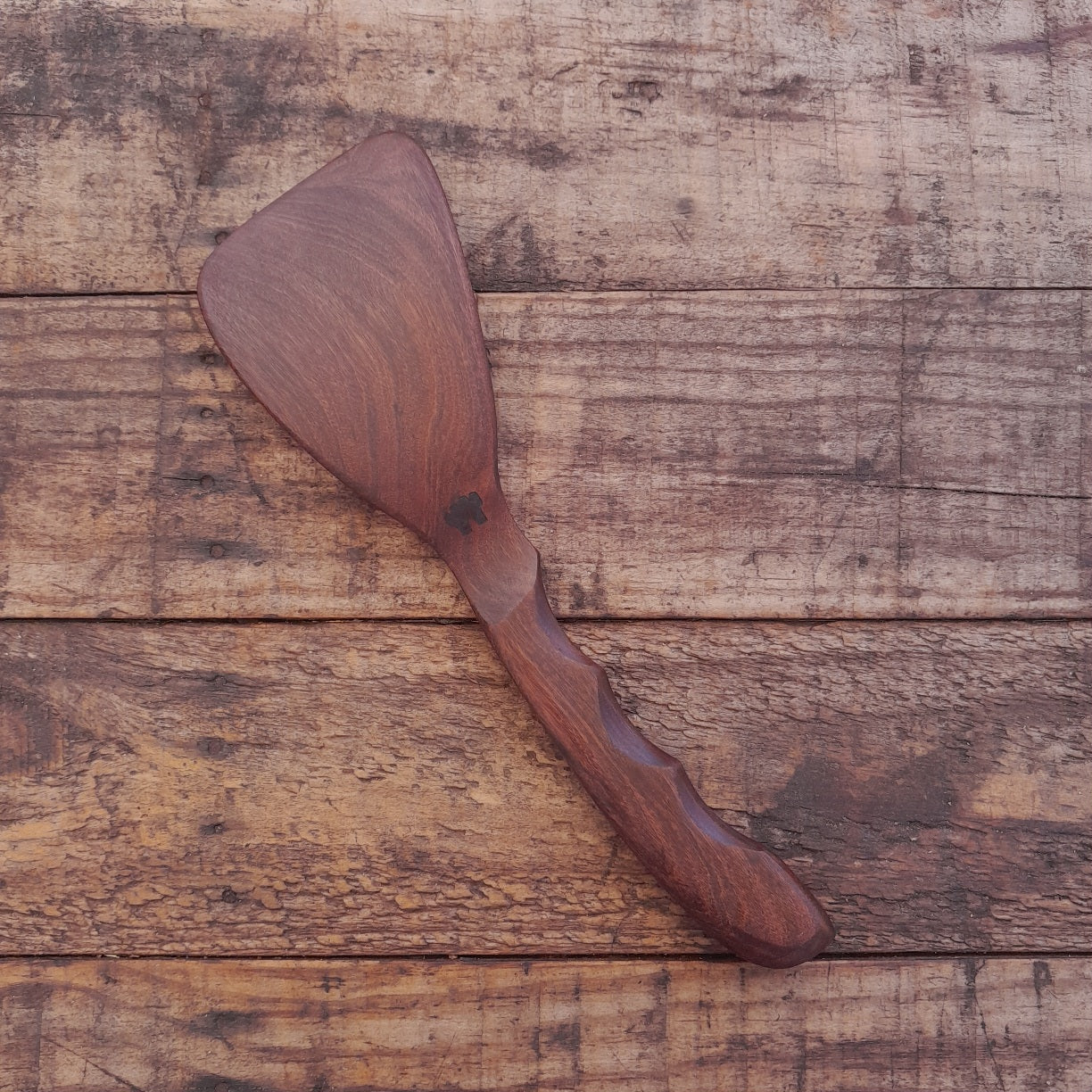 Wooden spoon spatula - red mahogany