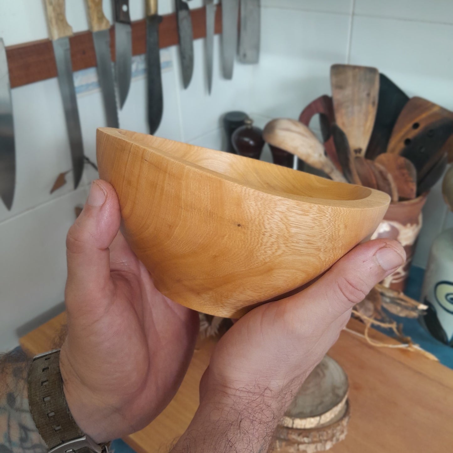 Jacaranda turned wooden bowl