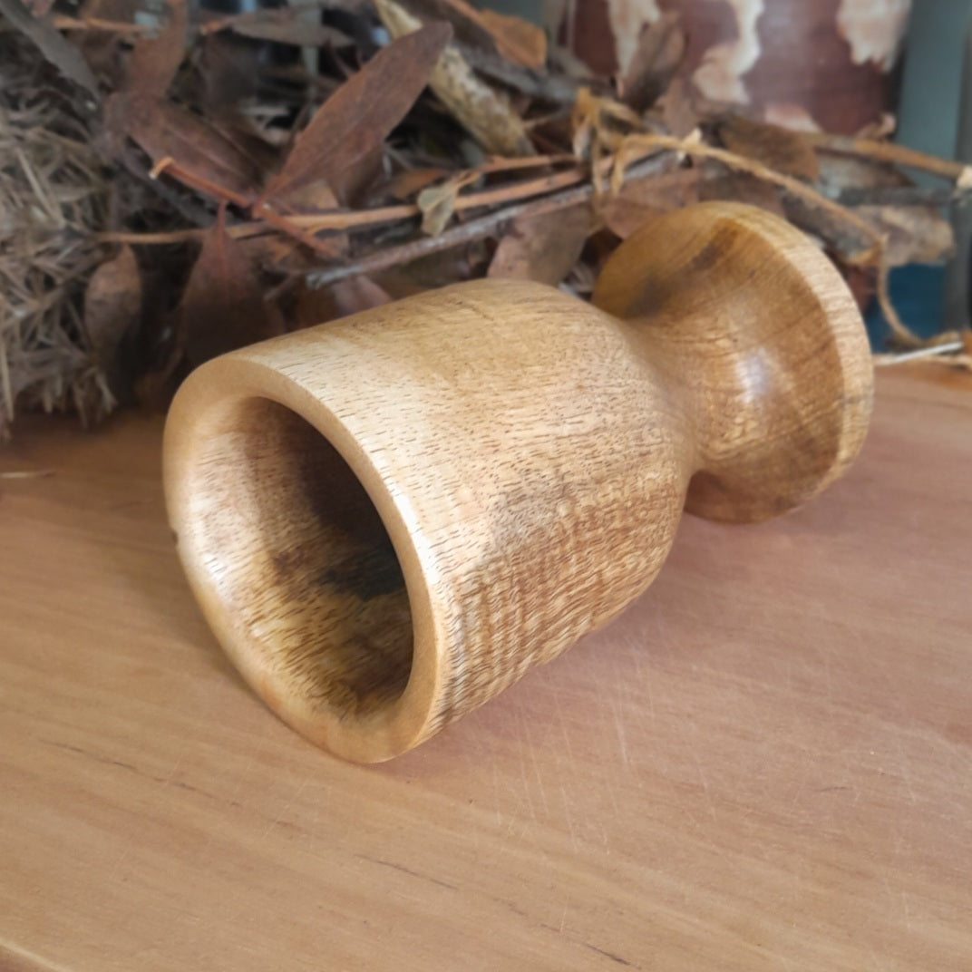Figured mango turned wood goblet