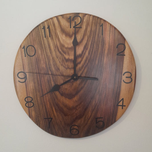 Clock with German-made movement - Camphor Laurel